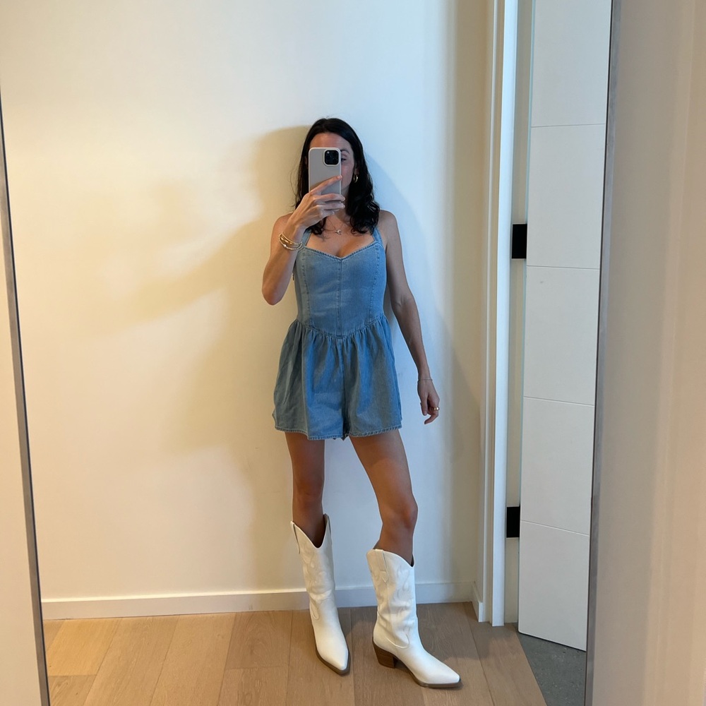 Denim Romper (Show Me Your Mumu)